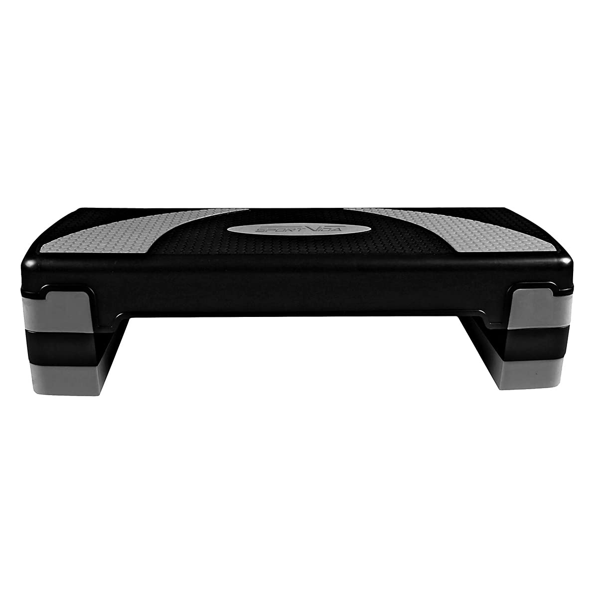SportVida Stepper per aerobica – Stepper per allenamento a casa – Stepper Fitness – Attrezzi fitness per palestra – Step Bench regolabile in altezza – Molte varianti (grigio 3 altezze)