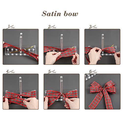 Ackitry Acrylic Bow Maker for Ribbon for Wreaths, Bow Makers for Crafts Christmas Bows, Halloween Decorations, Corsages Holiday Wreaths, Hair Bows, Corsages - Thumbnail 7