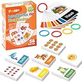 Buchstaben Lernen, Lernspiele ab 3 Jahren Schreiben Lernen Vorschule Spiel ABC Zahlen Karten Doppelseitig für Kindergarten