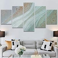 SIGNWIN 5 Panel Canvas Wall Art Abstract Closeup Digital Art Modern Artwork for Home Decorations Ready to Hang - 60