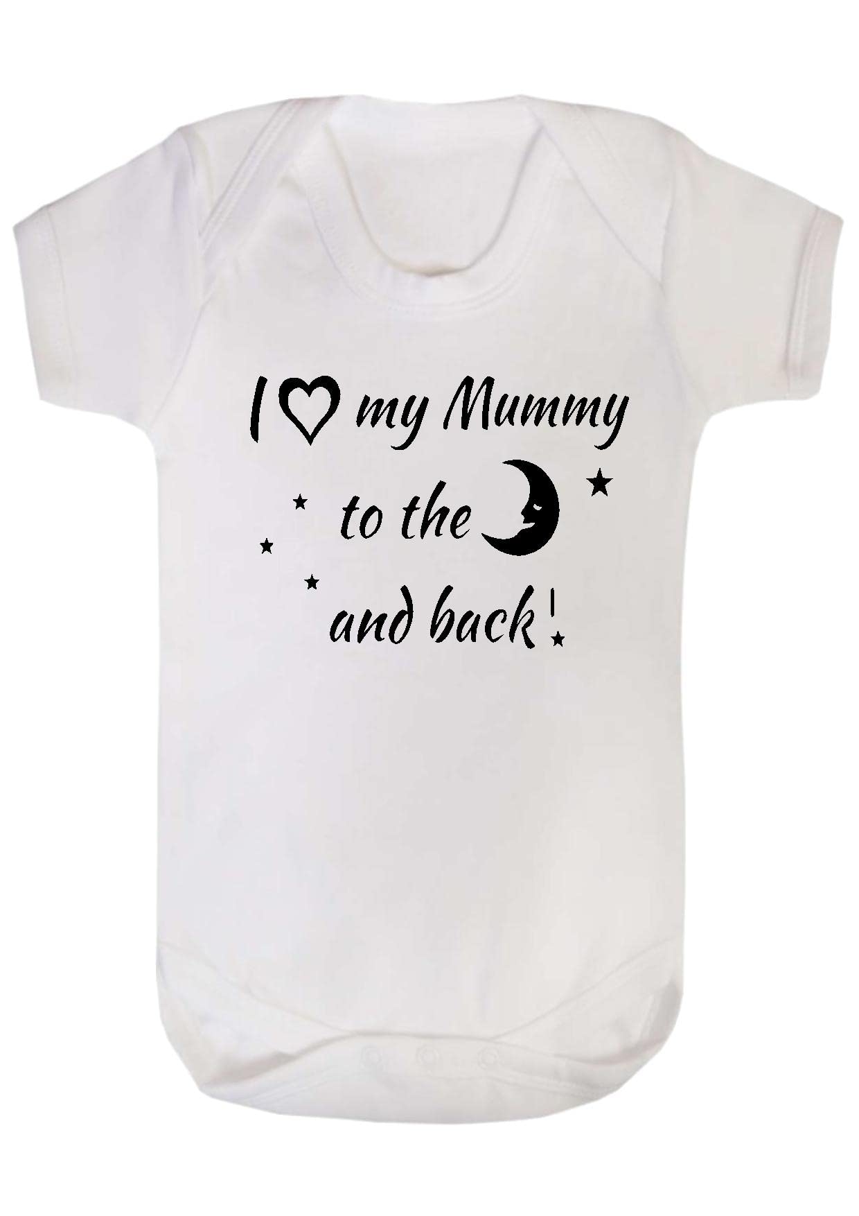Danni Rose I Love My Mummy to The Moon and Back Baby Vest Bodysuit boy Girl (0-3 mth)