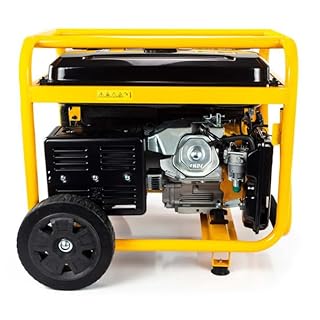 JCB 7.9kW / 9.8kVA Petrol Site Generator, 115V / 230V 15hp 457cc JCB Engine, Recoil & Electric Start Building Worksite Open Frame Generators Single Phase