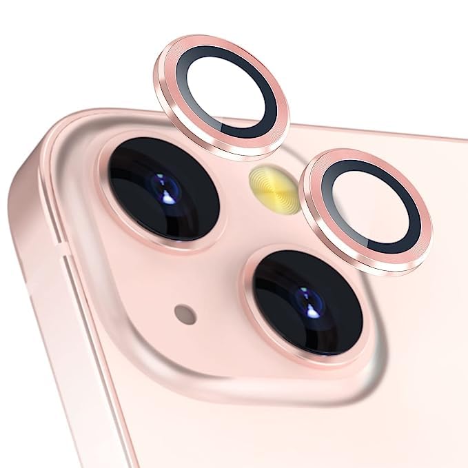 Xfilm Camera Lens Protector Compatible with iPhone 13/13mini, Premium Tempered Glass Circle Film, Aluminum Alloy Full Fit Lens Ring Cover, Pink [Anti-Scratch] (2 Pack) (B0C9VQNSY3) Amazon Price History, Amazon Price Tracker