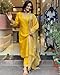 DREAMANGEL FASHION Womens Kurta Set Silk Blend Stright Jacquard Khatali Work Kurta and Pant with Dupatta Set (US, Alpha, Small, Regular, Regular, Yellow 02)