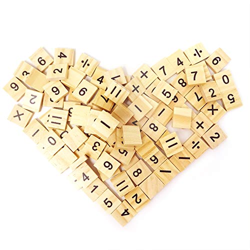 100 piezas de fichas de madera para scrabble miniatura 6