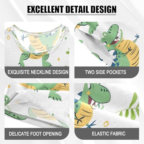 senya Short Sleeve Pajamas Sets Summer Cotton Sleepwear Green Crocodile4