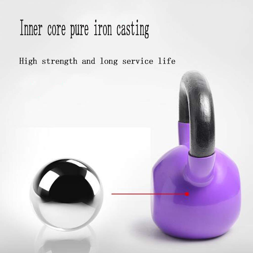 Małe hantle Kettlebells, żeliwna waga Kettlebell, kolorowe winylowe dzwonki do czajników do treningu całego ciała i treningu siłowego, hantle fitness 2 kg-28 kg (12 kg)