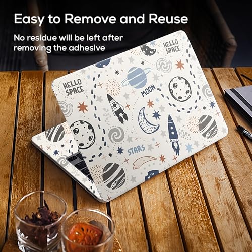 Image of Full Body Laptop Skin Bubble-Free| Laminated| Removable| HD Quality Sticker for Laptops Upto 15.6 Inches Compatible with Hp /Dell /Acer /Lenovo /Asus etc.(Space-218)