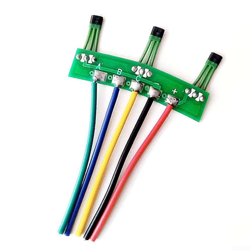 Motor Hall Sensor PCB Board Cable 3144 3413 Hall Element for Electric Bicycle Two Wheel Motor 120 Degrees Brushless Motor Replacement Parts Black