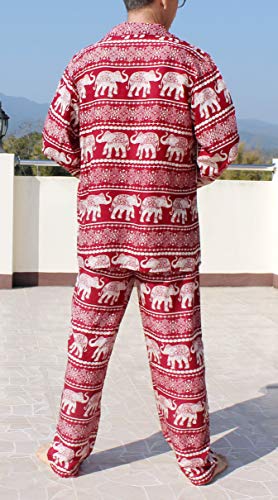 Full Funk Light Viscose Pajama Long Sleeve Shirt and Pants Set Sleepwear Nightwear3