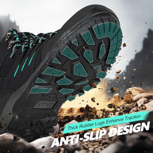 R CORD Hiking Boots Women Waterproof Womens Hiking Boots Comfortable Non-Slip Womens Hiking Shoes Walking Trekking Camping Tennis Sport Sneakers4