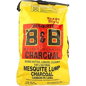 B&B CHARCOAL Charcoal Lump Mesquite, 128 OZ