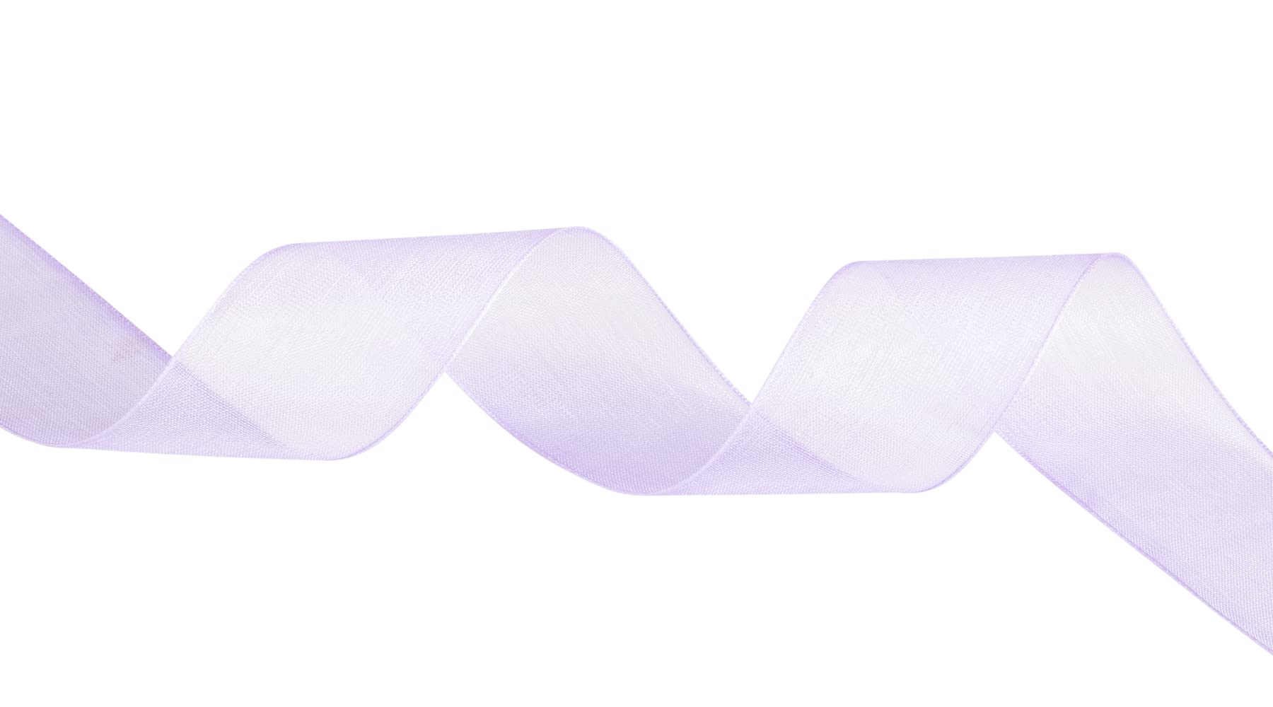 Organza lint roze 2,5 cm x 45 m organza lint transparant