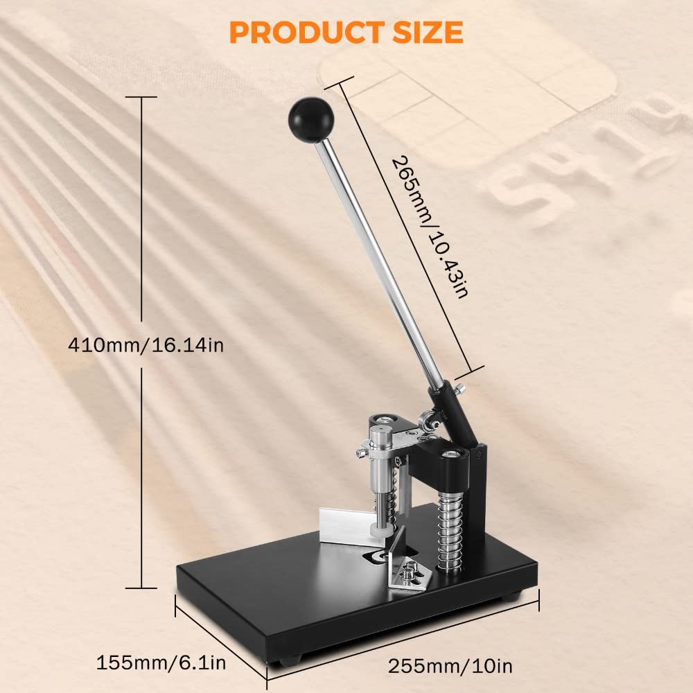 Maszyna do zaokrąglania rogów R6mm R10mm Heavy Duty papierowy nóż do rogów dziurkacz z urządzeniem do przytrzymywania papieru A3 stal metalowa(Black with R6 R10)