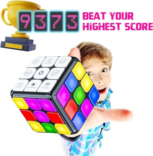 Skywin Puzzle Cube Game - Flashing Cube Handheld Electronic Games Stem Toy - Fun Memory Games & Brain Games for Adults and Kids - Image 3