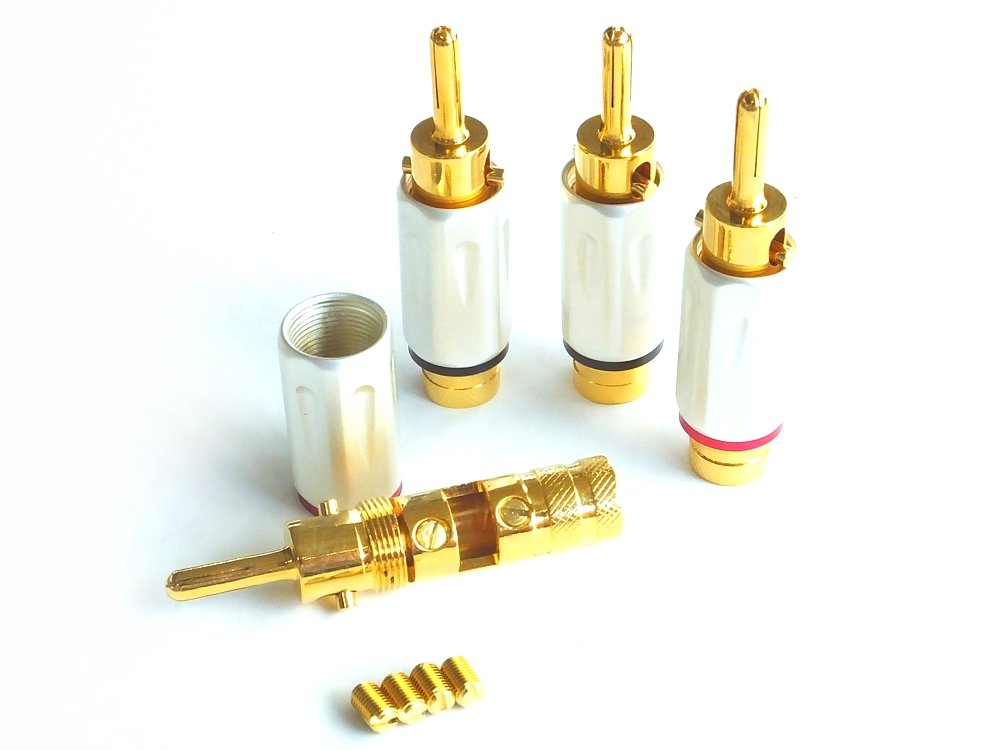 Ricable Custom BNS (Kit 4 pz) Connettori Hi-Fi Banana Espansione Cavi di Potenza
