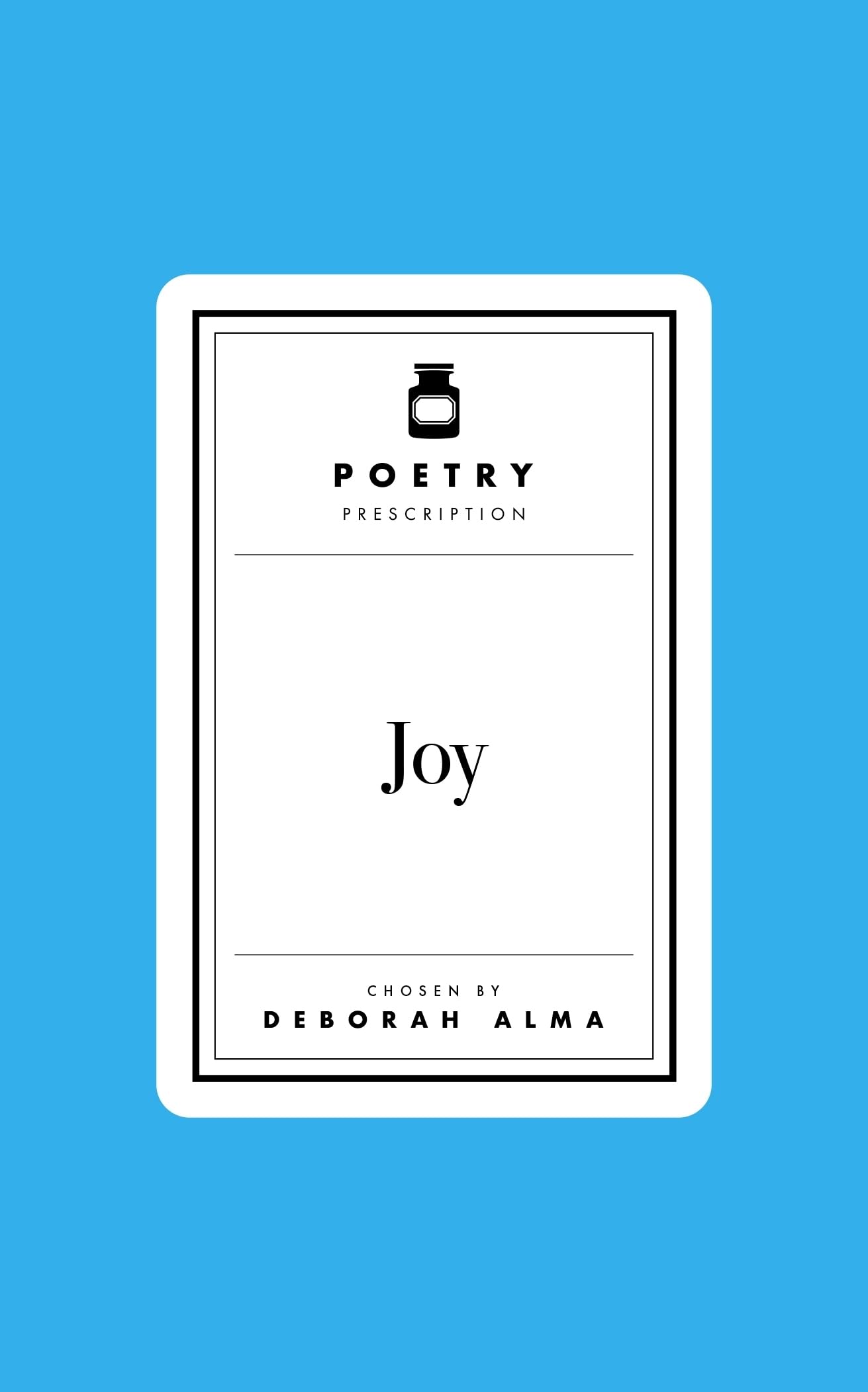 Poetry Prescription Joy by Deborah Alma HARDBACK 9781035061549