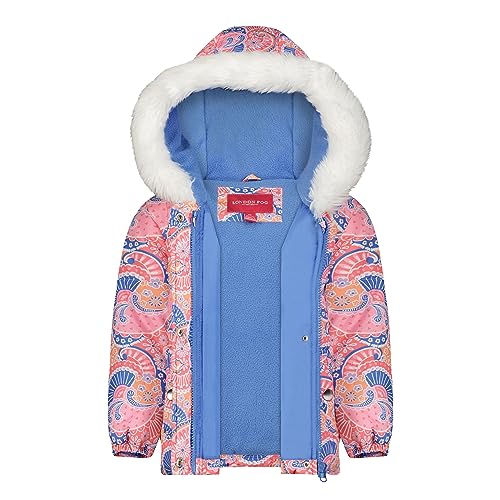 Image of LONDON FOG girls Snowsuit With Snowbib and Puffer Jacket