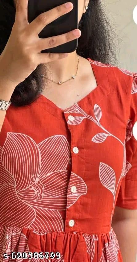 Image of Women's Rayon Floral Printed Tiered Midi Dress Casual Summer Wear