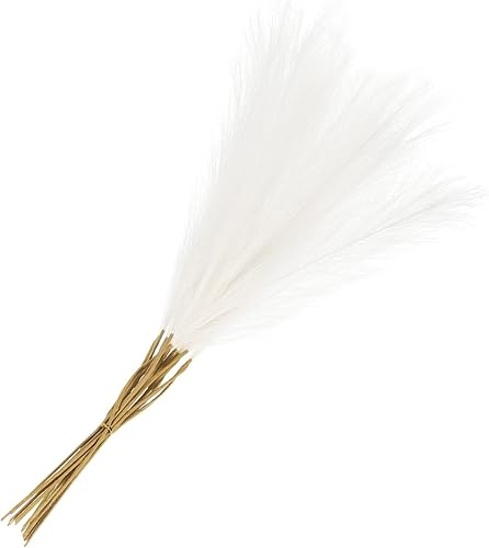 MECCANIXITY 15 piezas de hierba de pampa sintética, 21 pulgadas21.7 in, decoración de hierba de pampa falsa para sala de estar, fiesta, jarrón de
