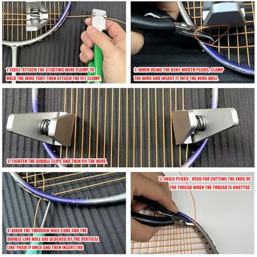 Abrazadera de cuerda de bádminton para una limpieza rápida y precisa 5