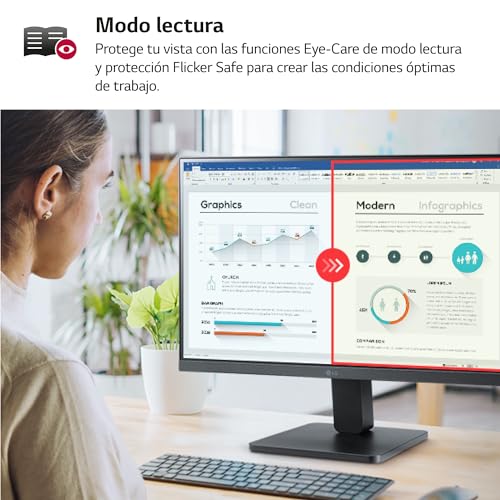 Image of LG 22MR410-B Desktop PC Monitor 22 inch - VA Display, FHD Resolution (1920 x 1080), 5ms GtG 100Hz, sRGB 99%, AMD FreeSync, Gaming Functions and Eye-Care