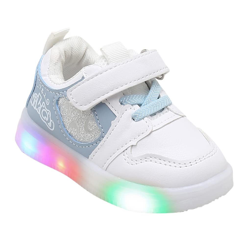 Hopscotch Boys Synthetic Leather Text Print Sneakers & Slip Ons in Blue Color