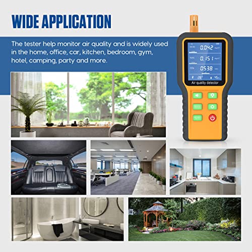 Cmtool AQ-54 Air Quality Monitor Indoor Outdoor Home Air Quality Tester Analyzer Co2 Meter Portable Carbon Dioxide Formaldehyde Detector Testing Kit thumb #5