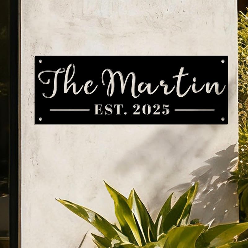 LIPAYMAN Acrylic Name Plate for House 15x30 cm – Custom Rectangular Home Entrance Name Board 3