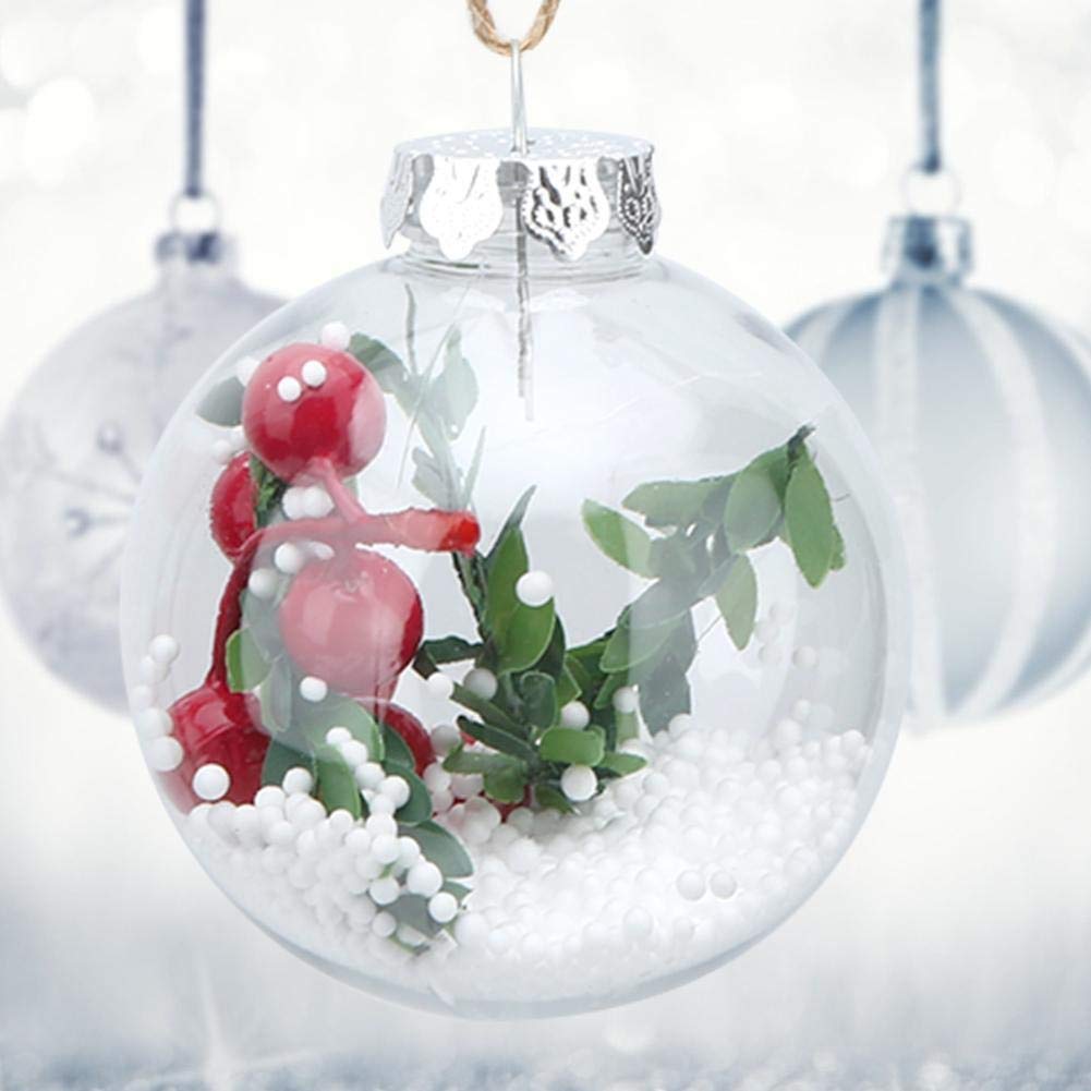 Décorations De Noël - Lot De 6 Ampoules Transparentes Suspendues - Pour Sapin, Guirlande, Décoration Festive