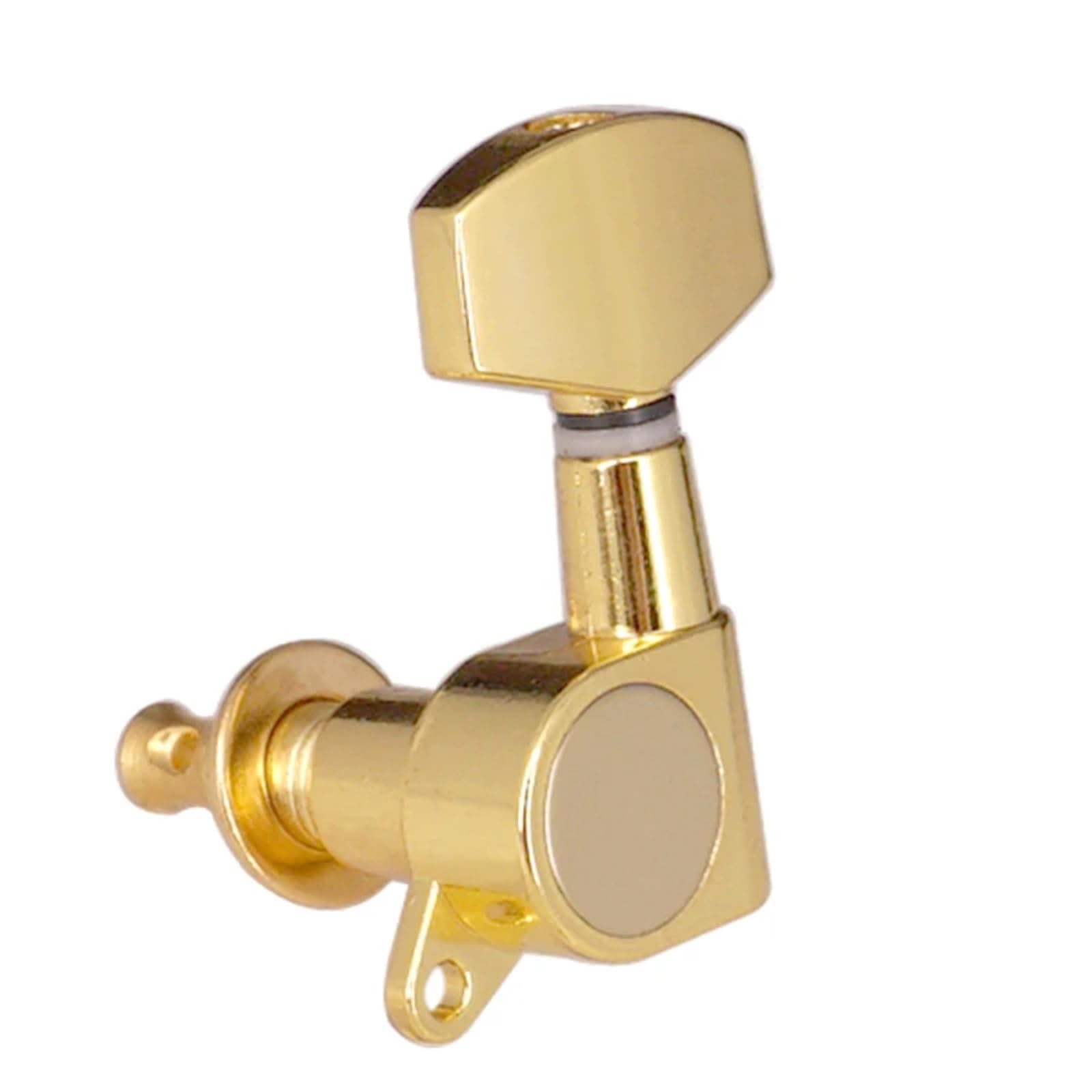 Clavijas de Bloqueo 6 clavijas de guitarra selladas con bloqueo 3L3R for afinación cuerdas, afinador electroacústica(Gold)