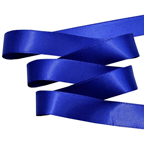 Image of Morex Ribbon 08816 /50-329 Double Face Satin Ribbon, 3 /8 inchx 50 Yd, Cobalt