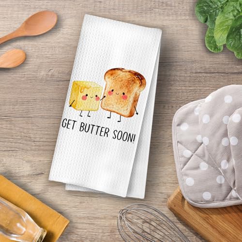 Image of Get Well Gifts for Women - Funny Heartfelt Recovery Wishes Decorative Waffle Dish Towels, Surgery Recovery Gift Hand Towel, After Surgery Gifts Tea Towel, 16x24 Inches