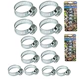 HOMEGARDEN (2 Pack) 12 Piece Hose Clamp Set | Versatile Use for Automotive Hoses | Includes 3 Sizes from 5/8 to 1-1/16 inches | Precision Crafted for Reliable Sealing