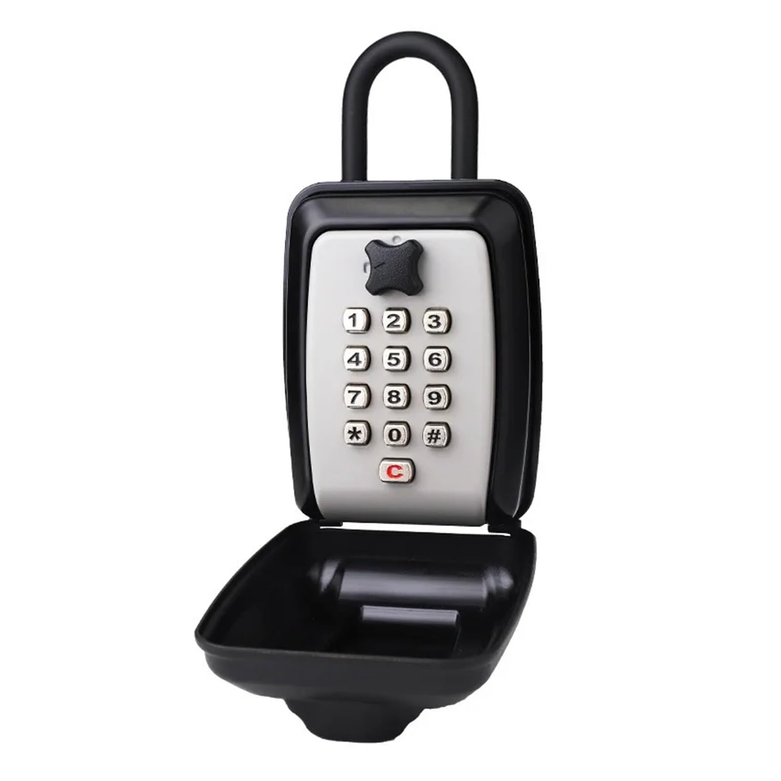 Safe Box, Hanging Key Lock Safe Secret Storage Box Password Security Lock No Key Required Home Office Key Portable Combination Box Storage(Gris)