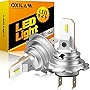 OXILAM H7 LED Headlight Bulbs Non-polarity, 6500K Cool White 8 LED Chips No Dark Spot, 1:1 Design No Adapter Required, All-in-One Conversion Kit for High and Low Beam Fog Lights Replacement, Pack of 2