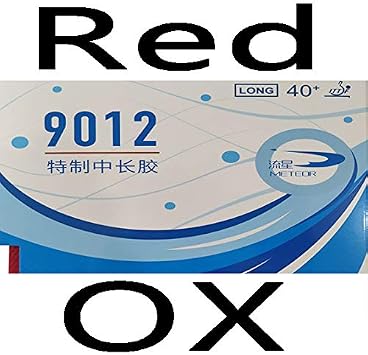 Meteor 9012 Long pips Out Rubber Without Sponge for Table Tennis Racket bat red OX
