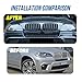 YUWUTF Front Grill Grille Compatible with 2007-2013 BMW X5 E70 2008-2014 BMW X6 E71,ABS Front Kidney Grille Single Slats Gloss Black Kidney Hood Bumber Grill Replacement