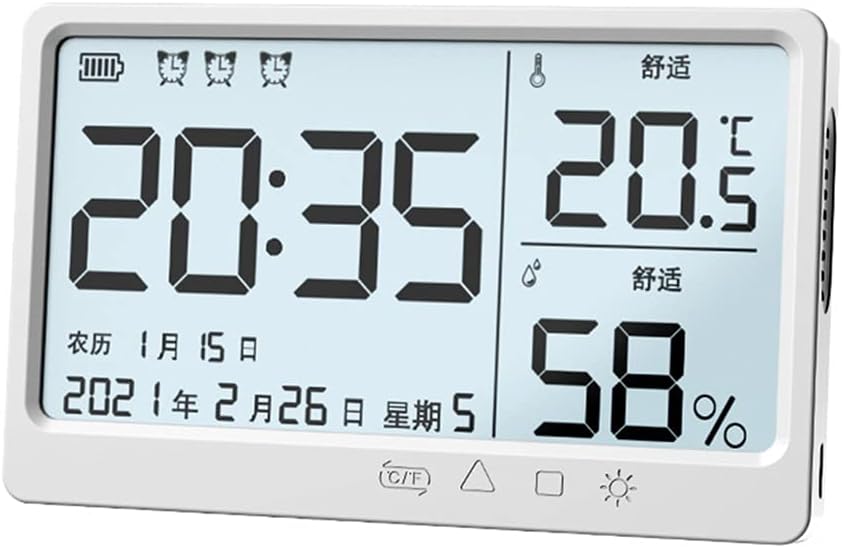 Smart LCD Temperature Humidity Meter Alarm Clock Weather Station Tool Indoor Thermometer Humidity Tool