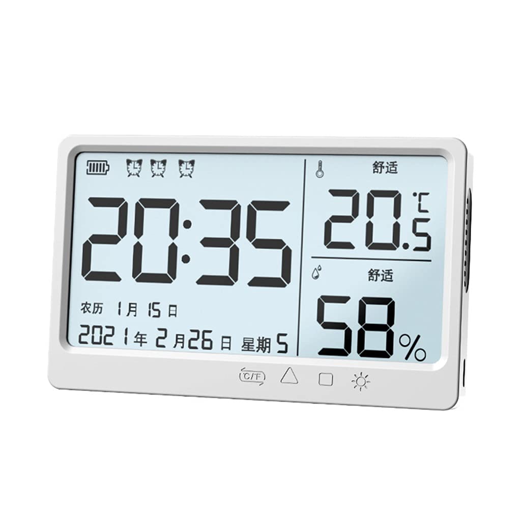 Smart LCD Temperature Humidity Meter Alarm Clock Weather Station Tool Indoor Thermometer