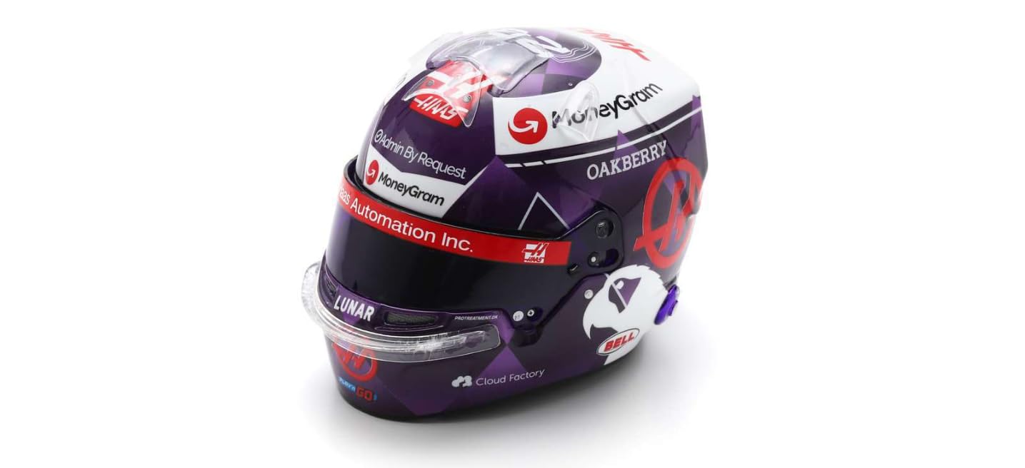 BELL HELMET F1 KEVIN MAGNUSSEN TEAM HAAS MONACO GP 2024 BLUE VIOLET