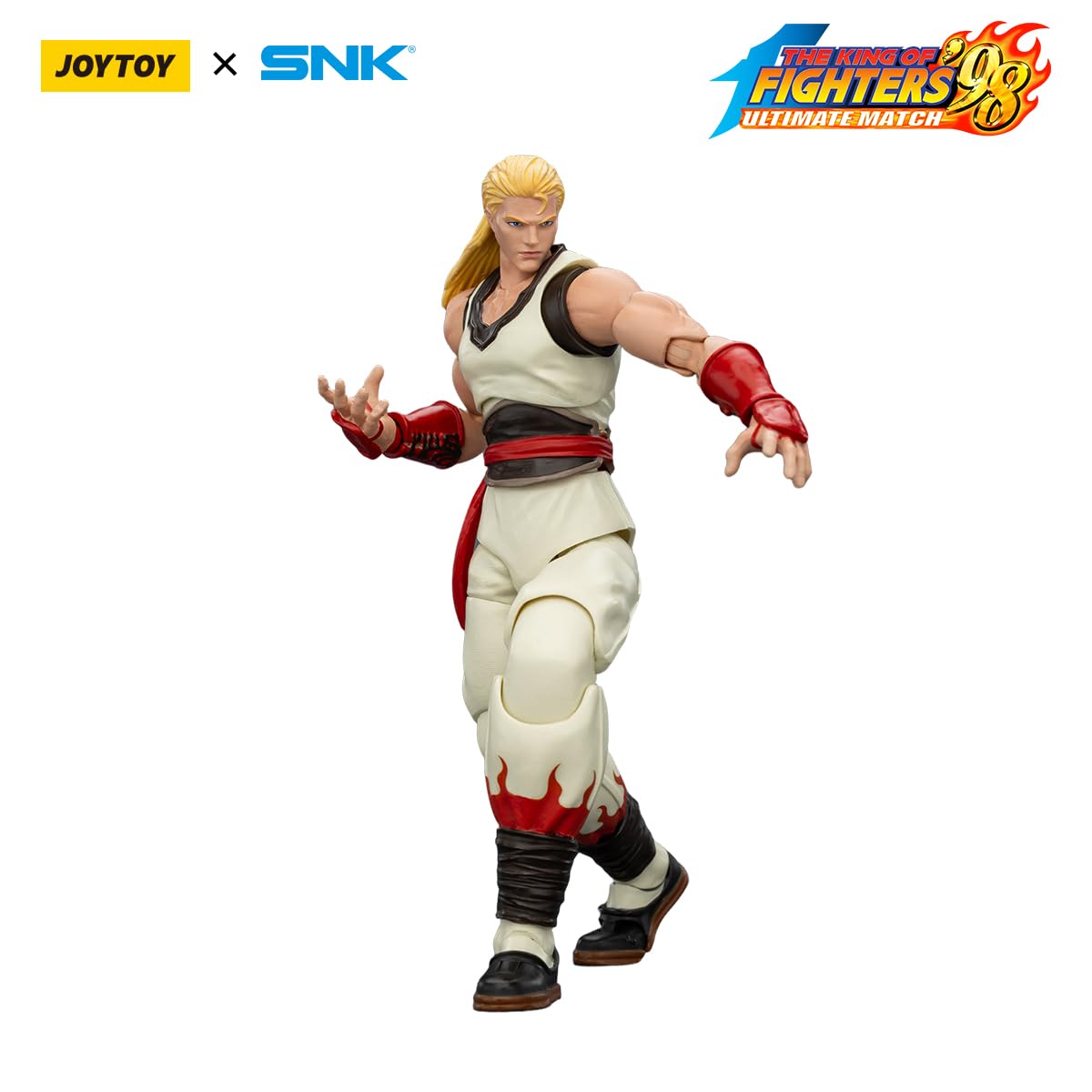 JOYTOY SNK Figurka 1/18 KOF '98UM Fatal Fury Team Andy Bogard Prezenty kolekcjonerskie, zabawki dla dzieci w wieku 15+ i dorosłych 11,8 cm przedsprzedaż