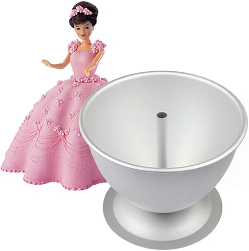 Miniatura 3 de TOPINCN Molde de princesa para vestido de muñeca, moldes para pasteles de muñecas de 8 pulgadas, moldes decorativos de semicírculo, falda de