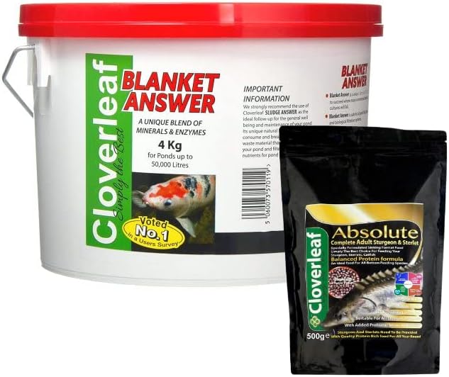 4KG Cloverleaf Blanket Answer Koi Fish Pond Blanketweed Algae Treatment & Koi Sturgeon Sterlet