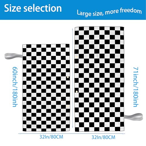 Bifmvog USA-#XHBEACH_USA007 Oversized Beach Towel Microfiber Large Bath Towels Quick Dry Sand Free Travel Beach Towel Checkered 71 Inchx32 Inch Swim Pool Yoga Camping Towel Adults，With One Beach Towel Bands thumb #2