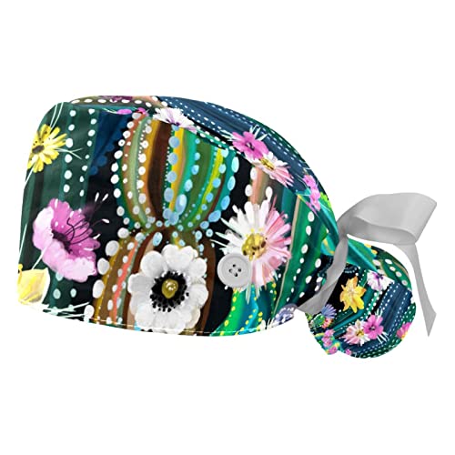 Casquettes de travail cactus réglables anti-transpiration JDEZ bouffants