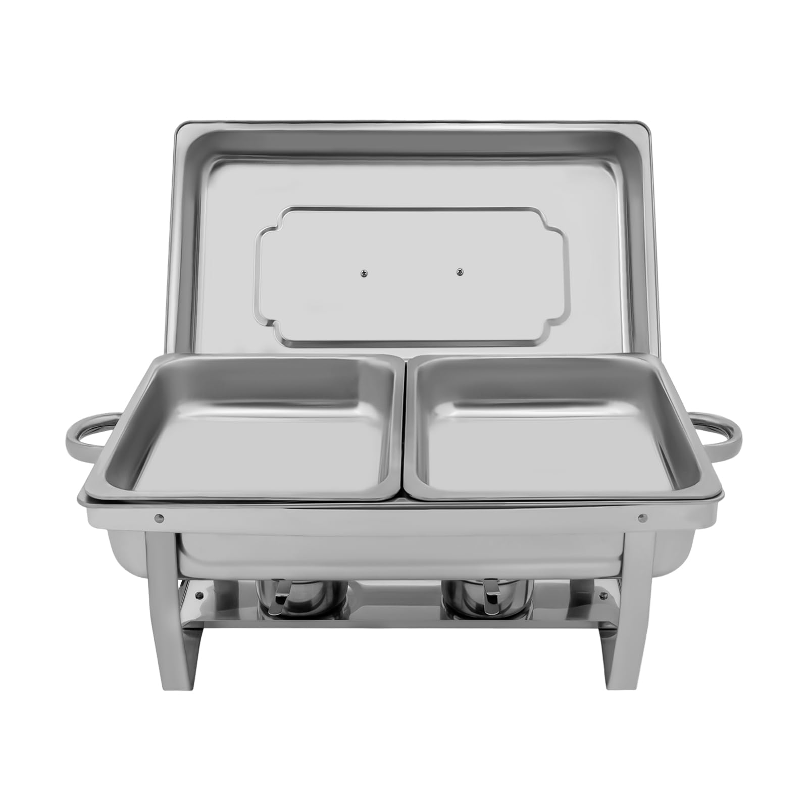 Chafing Dish, set di 2 scaldavivande Chafing Dish Buffet, in acciaio inox, per catering buffet e feste
