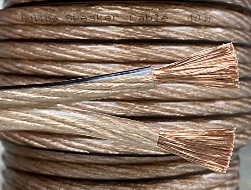 Auline 5 m x 6 mm2 10 AWG grosso de baixa resistência HiFi cabo de altifalante som