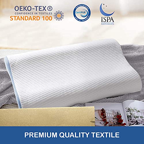 Livingful Premium Traagschuim Hoofdkussen • Hoofdkussen Nekklachten • Orthopedisch Traagschuim Hoofdkussen • Ergonomisch Hoofdkussen als Ideale Neksteun • Memory Foam Pillow • Slaapkussen • Kussen Tegen Slaap en Nekklachten • Voor Hoofd, Nek en Schouders • Medium • Comfort • Zacht • OEKO-TEX Standard100 (50x30x10cm) - Image 7