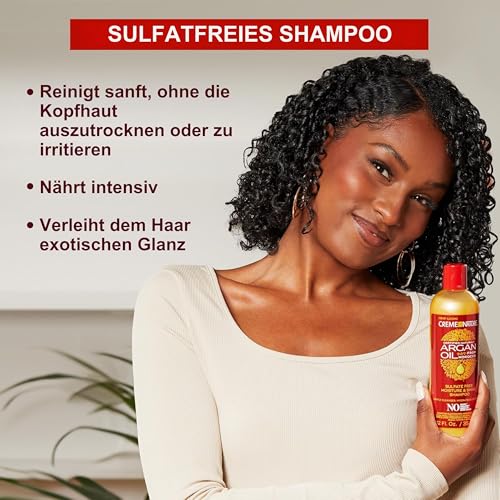 Creme of Nature Arganöl Sulfatfreies Feuchtigkeits- und Glanzshampoo, 350 ml – Bild 3
